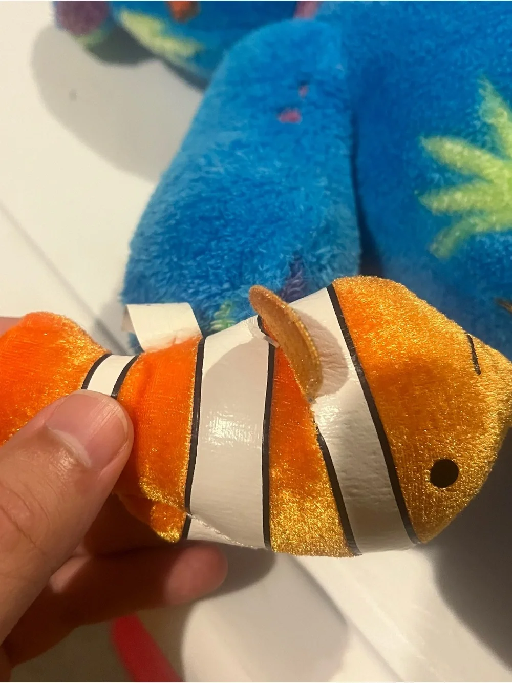 Retired Build a Bear Under the Deep Blue Sea 2012 Plush Bear w Nemo Clown Fish